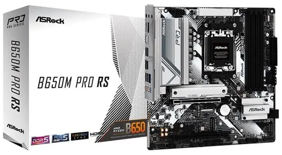 ASRock B650M PRO RS Moderkort - AMD B650 - AMD AM5 - DDR5 RAM - Micro-ATX