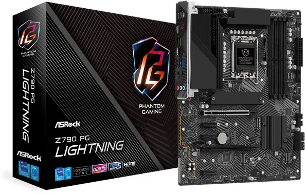 ASRock Z790 PG Lightning -moderkort - Intel Z790 - Intel LGA1700 -sockel - DDR5 RAM - ATX