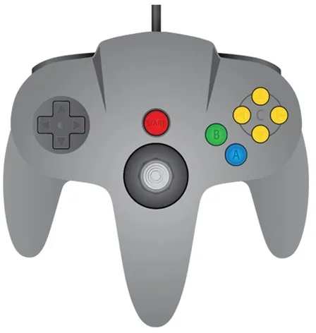 TeknoGame Wired N64 Controller Grey - Handkontroll - Nintendo 64